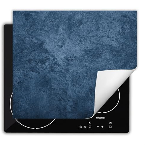 DarHaus Placa protectora vitroceramica 60x52 cm Vinilo - Retráctil - Tapa Vitroceramica - Protector de Vitroceramica - azul - pizarra