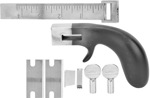 Leather Strap Cutter Tools, Professional Draw Gauge Leather Strap Cutter Adjustable Strap Belt Cutter Leather Hand Cutting Tool with Aluminium Handle, for DIY Leather Crafts