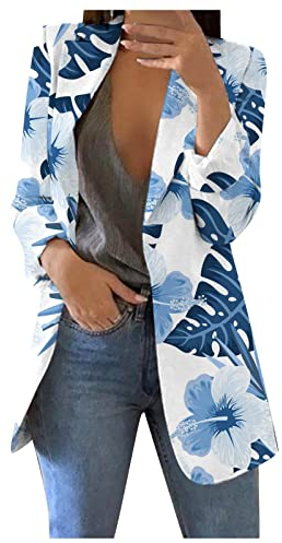Blazerkleid Damen Jacke Frühling Damen Fitted Slim Jacket Arbeitsanzug Damen Blazer Weiß Damen Elegant Jacke Elegant Damen Pinke Jacke Boucle Jacke Damen Langer Blazer Suit Blau 4Xl