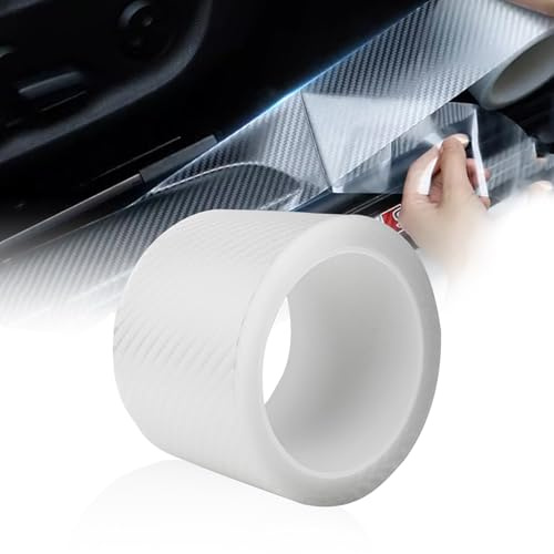Transparenter Carbonfaser-Autoschutzfolie, General Motors Türschwellenschutz, Autolackschutzfilm, Selbstklebender Lackschutzfolie Passend für Die Meisten Autotürkanten, Innenräume und Dächer (7CMx5M)