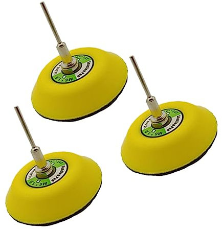 Gatuida 3 Stück 3 Zoll Selbstklebendes Scheibenrad Mit 3,2mm Sticks Schleifplatte Für Elektrische Bohrmaschinen Polieraufsatz Für Schleif Und Poliermaschinen