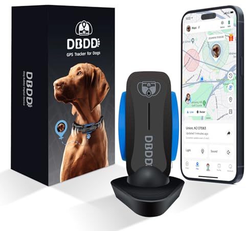 DBDD Rastreador GPS para perros, rastreador GPS para perros, ubicación en tiempo real, alertas de escape, seguimiento de actividad, impermeable, compatible con iOS y Android (para perros de más de 40