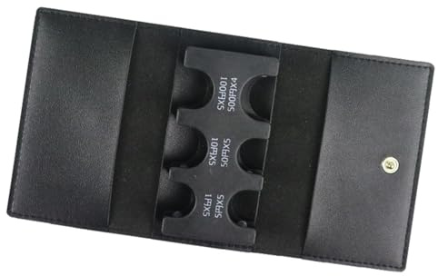 Porte-monnaie japonais – Porte-monnaie japonais | Organisateur de pièces de monnaie japonais | Porte-monnaie à clip | Portable à trois volets multifonction avec étui en cuir pour homme et femme, Noir