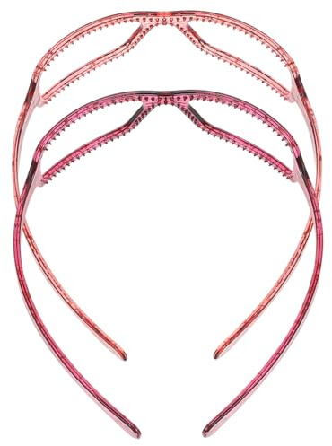 WRITWAA 2pièces Bandeaux Femmes Créatifs Serre-tête Artistique Forme Lunettes Bandeau Cheveux Mode Pour Maquillage Et Lavage Visage Accessoire Coiffure Femme Party