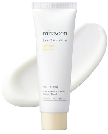 Bean Sun Serum - SPF 50+ PA++++, Broad UV Care, Zero White Cast, 50ml | Fermented Soybean & Hyaluronic Acid, Weightless Hydrating UV Care for Sensitive Skin, No White Cast & Reef-Safe