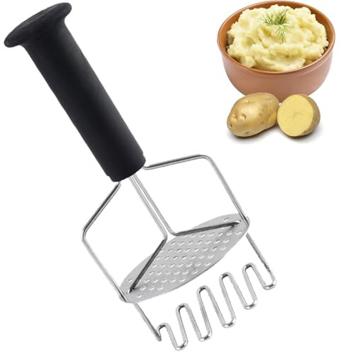 Potato Press, Spaetzle Press, Hand Potato Masher & Potato Tool, Long Handle for Potatoes, Avocado, Tomatoes, Avocados, Beans, Fruit and Vegetables