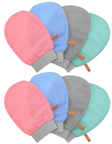 VERDANVERSE Lot De 8 De Exfoliants Pour Le Corps Et Le Corps Serviette Exfoliante Pour Les Mains Et Moufle De Exfoliants