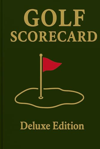 Golf Scorecard Deluxe Edition - Hardback: Record Your Golf Rounds, Track Scores, Par, Distance, and Handicap | 100 Detailed Scorecards with Notes Page | 6×9 Matte Leather-Style Hardback Cover
