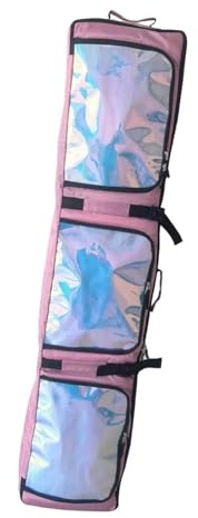 LCQSYE Skischuhtasche mit Helmfach Snowboardtasche, Doppelskitasche mit Rollen, wasserdichte Tasche zur Aufbewahrung Skischuhtasche(Pink)