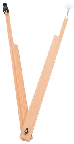 Compasso Didattico in Legno Grande Porta Gesso Regolabile | Diametro Fino a 120cm, Beige, Lezioni di Disegno e Dimostrazioni in Aula, 1 Pezzo