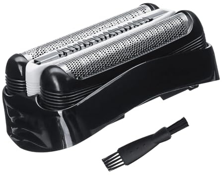 Ersatzrasierköpfe 32B Kompatibel mit Braun Series 3 Rasiermaschinen – Kompatibel mit Braun Series 3 3040s, 3010s, 310s, 3000s, 3050cc, 3080s, 390cc und mehr, Schwarz