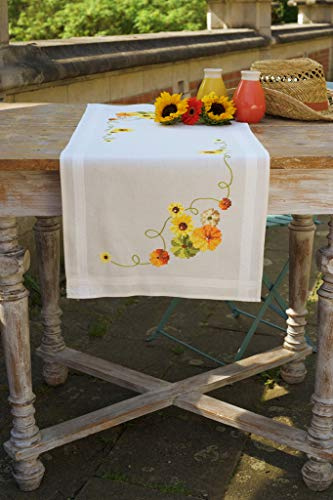 Vervaco Bedruckter Tischläufer Sonnenblumen & Kürbis