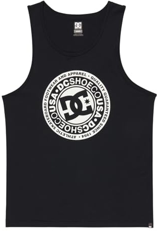 DC SHOES Boys Circle Star Tank T-Shirt, Black/Snow White, XXL EU