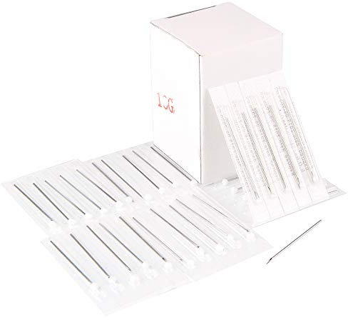 Weimob Sterile Piercing Nadeln Einweg Edelstahl Piercingnadel Chirurgisch Piercingkanüle Ohr Nase Bauch Zunge Nabel Nippel Augenbraue 20G 20PCS/Packung EINWEG