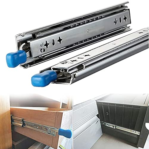 GGMWDSN Schwerlastauszug Mit Verriegelung, 10-56 Zoll Kugelgelagerte Schubladenschienen mit Vollauszug, Seitliche Montage Maximale TragfäHigkeit Von 120 Kg, 1 Satz,24inch(600mm)