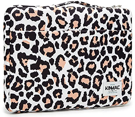 Kinmac 360° Protective Laptop Sleeve Case Bag Cover with Handle for MacBook Pro 16 inch,16 inch HP,Lenovo,Dell,ASUS,Acer Ultrabook and Business Laptop (Leopard-Pink)