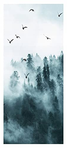 Wallarena Türtapete Selbstklebend Wald Natur einteilig Fototapete Tür Türaufkleber Türfolie Türposter UV-Beständig Geruchsfrei Montagefertig (12394 (91x211 cm) 1 Bahn)