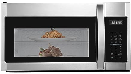 BLACK+DECKER EM044KB19 Over The Range Microwave Oven with One Touch, 1000 Watts, 400 CFM and Auto Cooking, OTR 1.9 Cu.ft