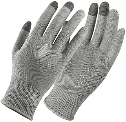 Men Breathable Touchscreen Gloves, Summer Lightweight Driving Gloves, Sun UV Protection Nylon Sunscreen Gloves, Adult Anti-slip Full Finger Mittens Running Gloves, Outdoor Cycling Hiking Gloves