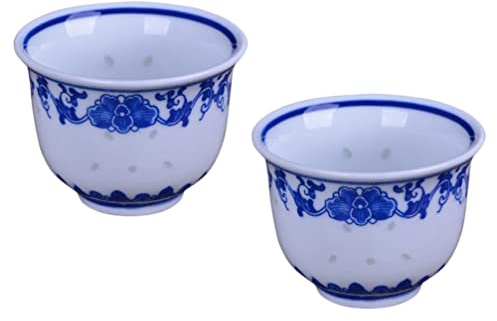 BESPORTBLE 2 Piezas Taza De Porcelana Azul y Blanca Taza De Té De La Vendimia De China Tazas Ochoko Taza De Té De Cerámica Tazas De Té De Porcelana Taza Retra Viajar Té De Kung-fu