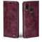 LBH Handyhülle für Samsung Galaxy A40 in Weinrot mit Karten- und Geldfach Smartphone Hülle mit Standfunktion Flip Case Schutzhülle Magnetverschluss Vintage