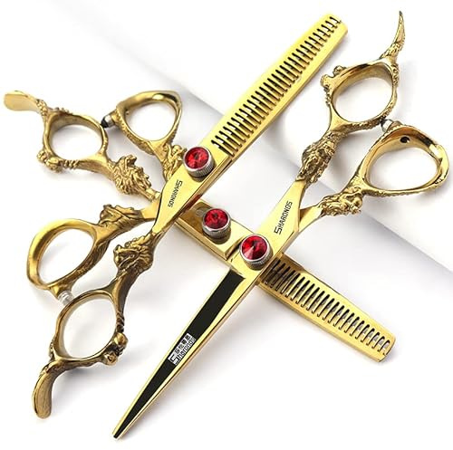 Japón importa tijeras de corte de pelo 440c, tijeras de acero inoxidable de 6/7 / 7.5/8 / 9 pulgadas - tijeras especiales para peluqueros（6 pulgadas - 3pc）