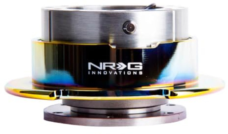 NRG Innovations NRG-SRK-250GM-MC Gen 2.5 Race Steering Wheel Quick Release Kit Adapter Gun Metal Body/Neo Chrome Ring, 6x70 and 6x74mm Bolt Patterns
