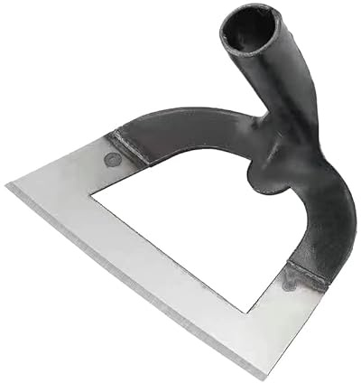 Azada hueca de mano para agricultura, azada de deshierbe de acero al manganeso, azada para plantar verduras, jardinería, aflojamiento del suelo, herramientas de deshierbe (L:25X16X14CM)