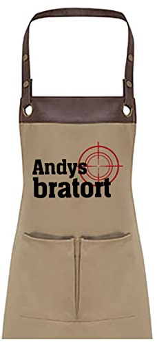 TASSENPALAST Premium Grill-Schürze mit Spruch personalisierbar mit Wunschnamen - Lustiger Spruch/Sprüche Grillschürze Lustig - Unisize