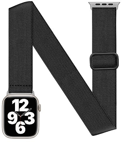 BALALA Ankle/Arm Stretchy Band Compatible with Apple Watch Band 38mm 40mm 41mm 42mm 44mm 45mm 46mm 49mm Women Men, Adjustable Strap For iWatch Series 11 10 9 8 7 6 5 4 3 2 1 SE Ultra