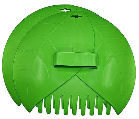 MYPURECORE Leaf Rake & Grass Rake Set - Durable Plastic Hand Rake Garden Tool | Ergonomic Leaf Grabbers & Garden Equipment for Efficient Yard Cleanup