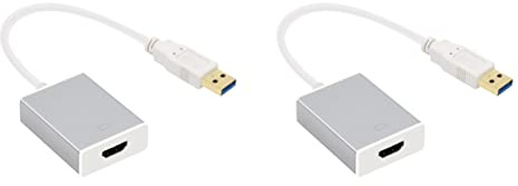Hemobllo 2pièces Adaptateur USB vers Convertisseur pour Pc Et Projecteur Jusqu à Écrans sans Couleur