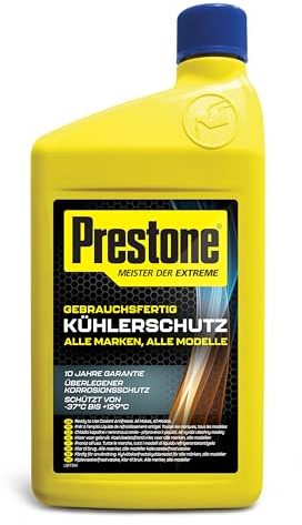 Prestone PAFR0057B Liquide de Refroidissement et antigel pour Tous Les véhicules 10 Ans 480 000 km Protection du Circuit de Refroidissement, prêt à l'emploi, 1 Litre, Jaune