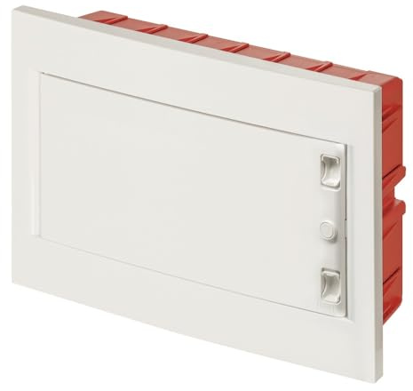 Centralino ad incasso, 18 moduli, con morsettiera 6x10mm, bianco, IP40, con sportello cieco - Elettrocanali EC63018CE