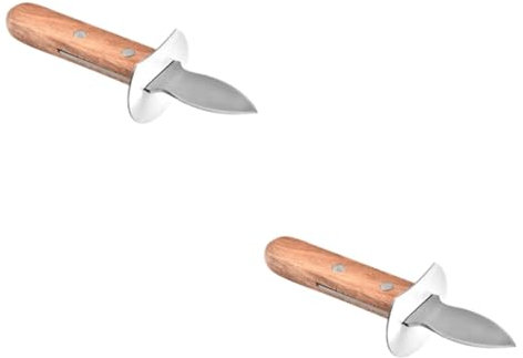 Alipis 2 Stk Austernmesser Edelstahl Austernschälen Edelstahlschneider Multitools Jakobsmuschel Kein Austernmesser Muschellöser Werkzeug Für Schalentiere Holz Cutter Meeresfrüchte