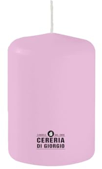 Candela diametro 7 cm altezza 10 cm - Rosa polvere - Per operatori Horeca, eventi e decorazione della casa - Durata 55 ore - Cereria Di Giorgio