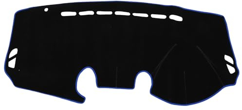 TUCKBOLD Dash Cover for Mazda 2 Demio Non-Slip | Center Console Dashboard Cover Mat Black Blue 1 Pcs