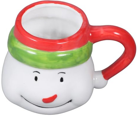 Ciieeo Weihnachtsbecher Aus Keramik Mit Schneemann- Für Familie Und Freunde Büro Urlaubsgeschenk