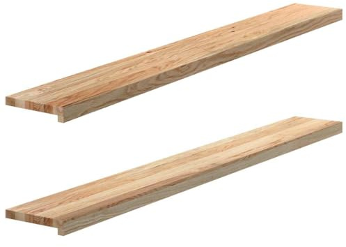 vidaxl Solid Oak Wood Window Sills 2 pcs - Untreated 160x20x2 cm