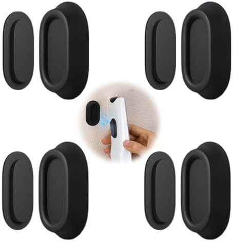 Mrltau 4 Stück Magnetische Fernbedienung Halterung Wand, Silikon Fernbedienungshalter, Starker Magnethalterung, Fernbedienung Wandhalterung mit Selbstklebender (Schwarz)