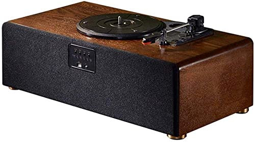 JFNHUTL Gramophone, Tourne-Disque Vinyle Vintage, Platine Vinyle 3 Vitesses, phonographe Bluetooth avec 2 Haut-parleurs stéréo intégrés, Aiguille de Remplacement