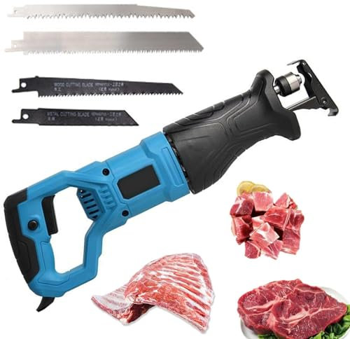 Scie à os électrique professionnelle pour boucher, 900 W-1050 W, machine à scier la viande pour usage commercial et domestique, scie à ruban pour os de boucher, meilleur choix pour la coupe des os (