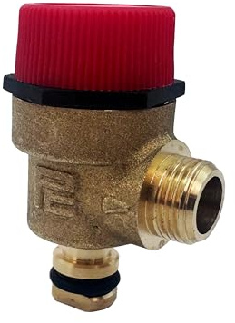 HTS - Boiler Pressure Relief Valve (PRV) Fits Ariston & Chaffoteaux (3BAR Brass) 61312668