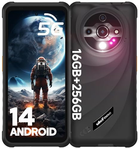 Ulefone Armor X31 Pro 5G Outdoor Handy 16GB+256GB/2TB, Dimensity 6300 Actualisable Android 15 64MP+25MP Nachtsicht 6,56” 120Hz 6050mAh IP68 Smartphone Dual SIM Fingerabdruck NFC 2Jahr Garantie-Orange