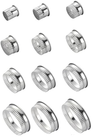 KICHOUSE 12pièces Emporte Acier Pour Biscuits Moules à Pâtisserie Pour Gâteaux Scones Et Pains