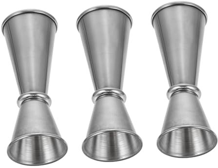HOLIDYOYO 3pezzi Misurini Cocktail Inossidabile Jigger per Bar Utensile per Misurare Bevande Resistente e Riutilizzabile