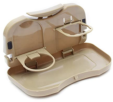 TFixol Organiseur de siège arrière de voiture avec plateau Table à manger montée sur siège arrière Plateau de siège arrière pliable Plateau multifonction avec tasse d'eau, bouteille de boisson Support
