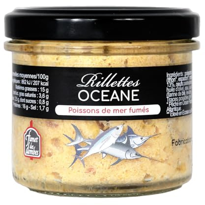 Rillettes océane (saumon, thon, espadon, marlin fumés) - Pot 90g