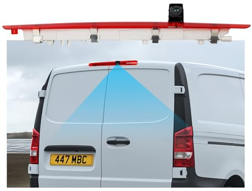 Hodozzy Rückfahrkamera für Mercedes Benz Vito 2016-2024, Auto-Kamera für Dritte Bremsleuchte, IR-Nachtsicht, IP67 Wasserdicht, Einstellbarer Winkel, Mit Rückfahrleitung