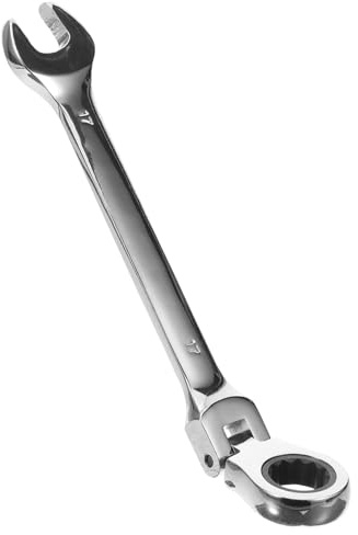 Toddmomy Reversible Ratcheting Wrench with Flexible Swivel Head Dual-Ended Combination Spanner for Fast Torque and Repair Work